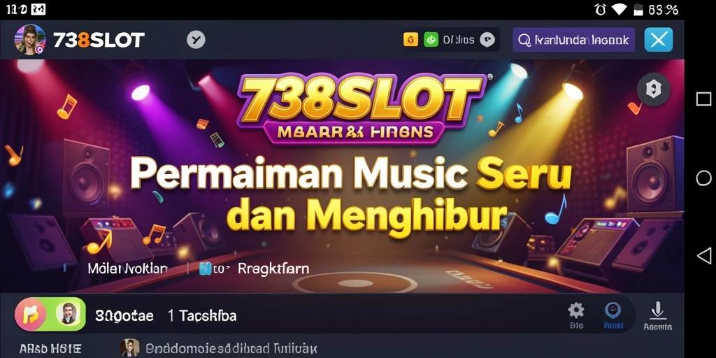 Screenshot utama 738SLOT menampilkan gameplay musik yang seru.