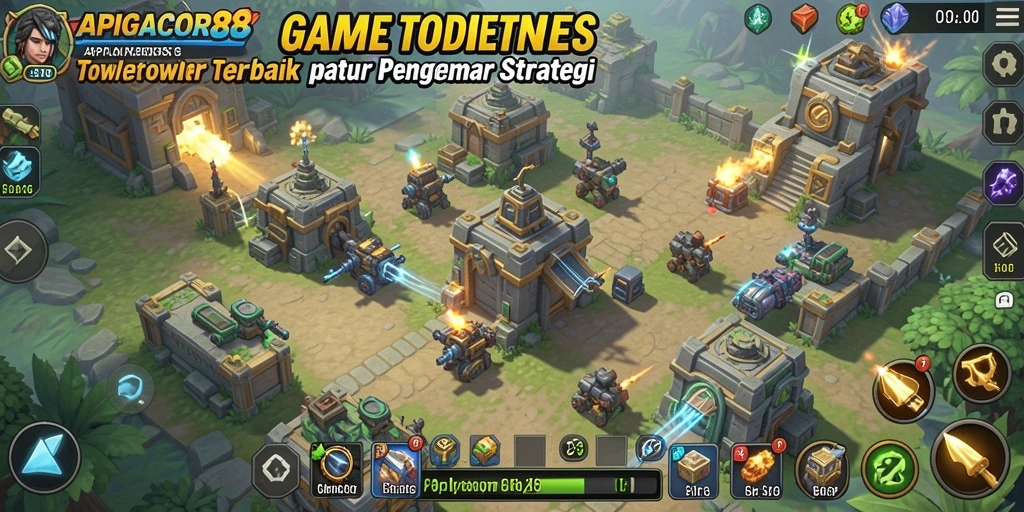 Screenshot APIGACOR88 menampilkan aksi seru dalam Tower Defense.