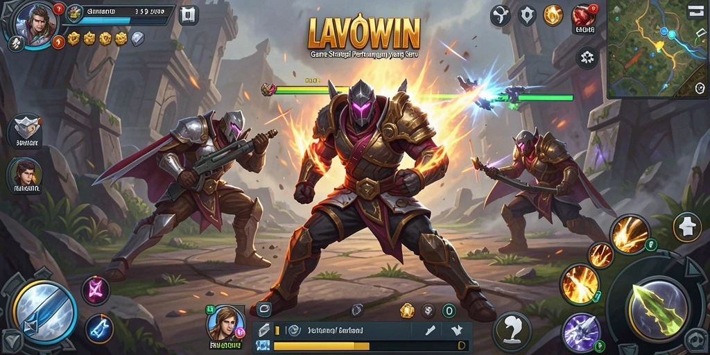 Tampilan gameplay LAVOWIN yang menarik dan strategis.