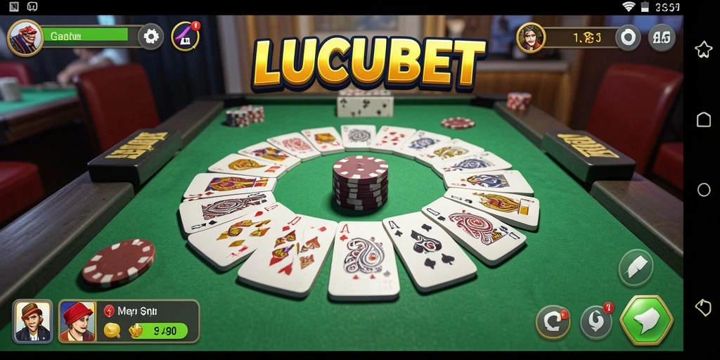 Gameplay LUCUBET menampilkan suasana seru permainan Gaple.
