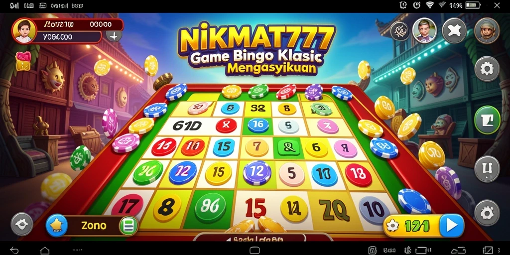 Screenshot NIKMAT777 menampilkan gameplay Bingo yang penuh keseruan.