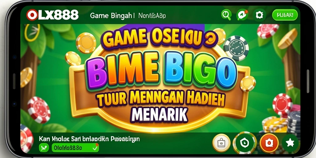 Screenshot permainan OLX888 dengan tampilan bingo yang menarik.
