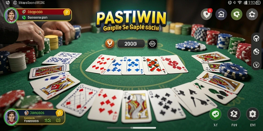 Screenshot menunjukkan gameplay Gaple yang menegangkan.