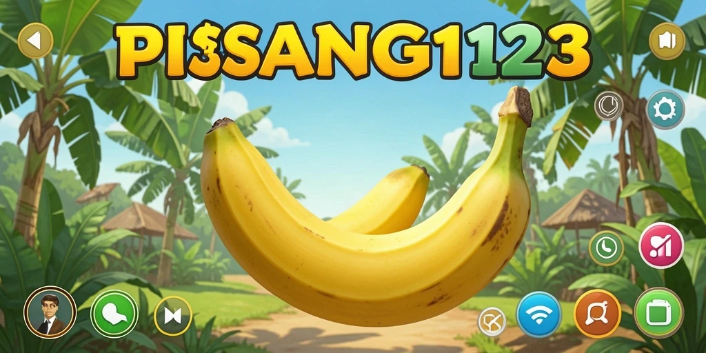 Screenshot menunjukkan gameplay seru dan warna-warni PISANG123.