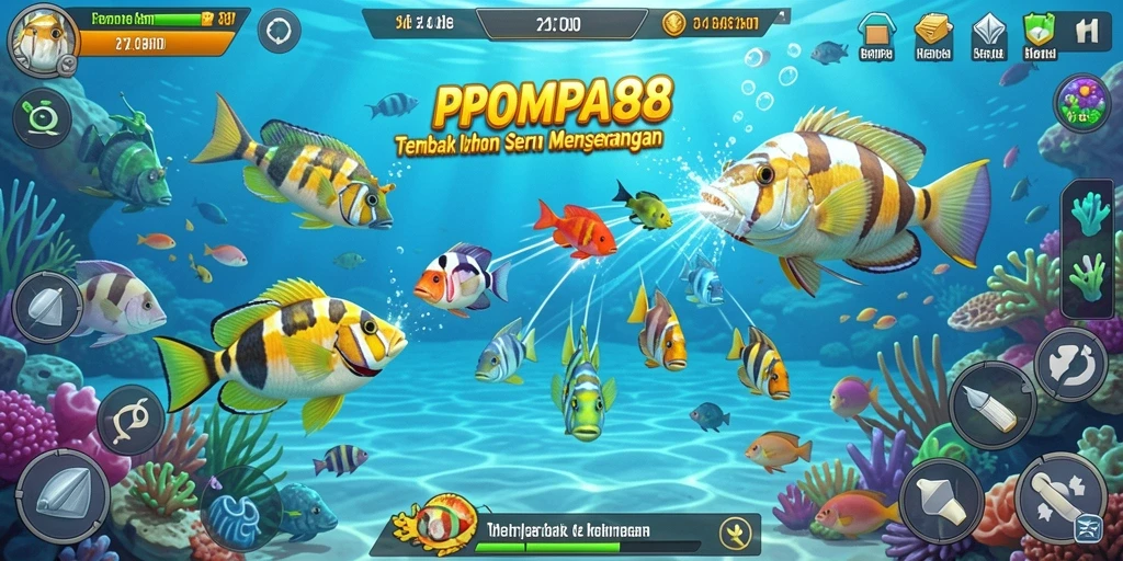 Tampilan gameplay POMPA88 yang penuh warna dan seru.