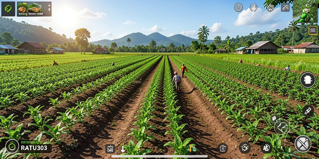 Tampilan gameplay Farming yang menarik dan interaktif di RATU303.
