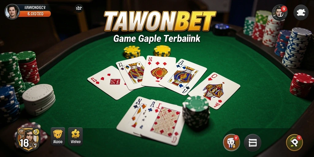 Screenshot gameplay TAWONBET menampilkan suasana permainan Gaple yang mengasyikkan.