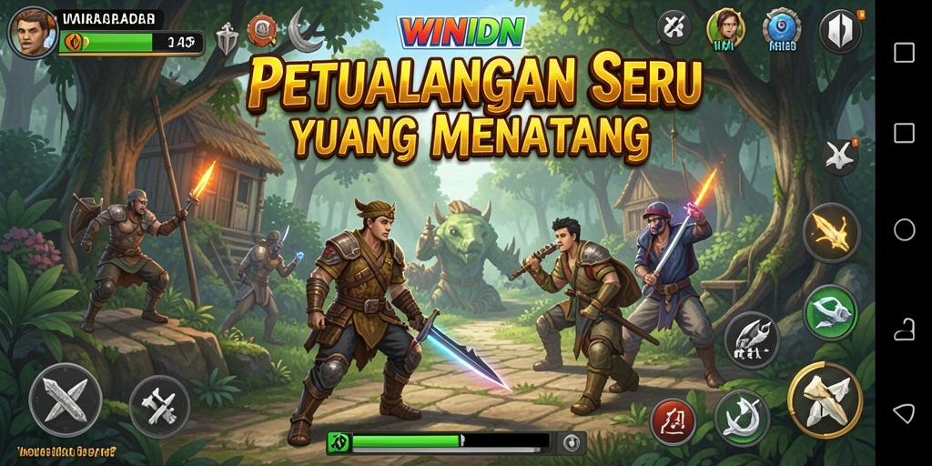 Gameplay WINIDN yang kreatif dan mendebarkan.